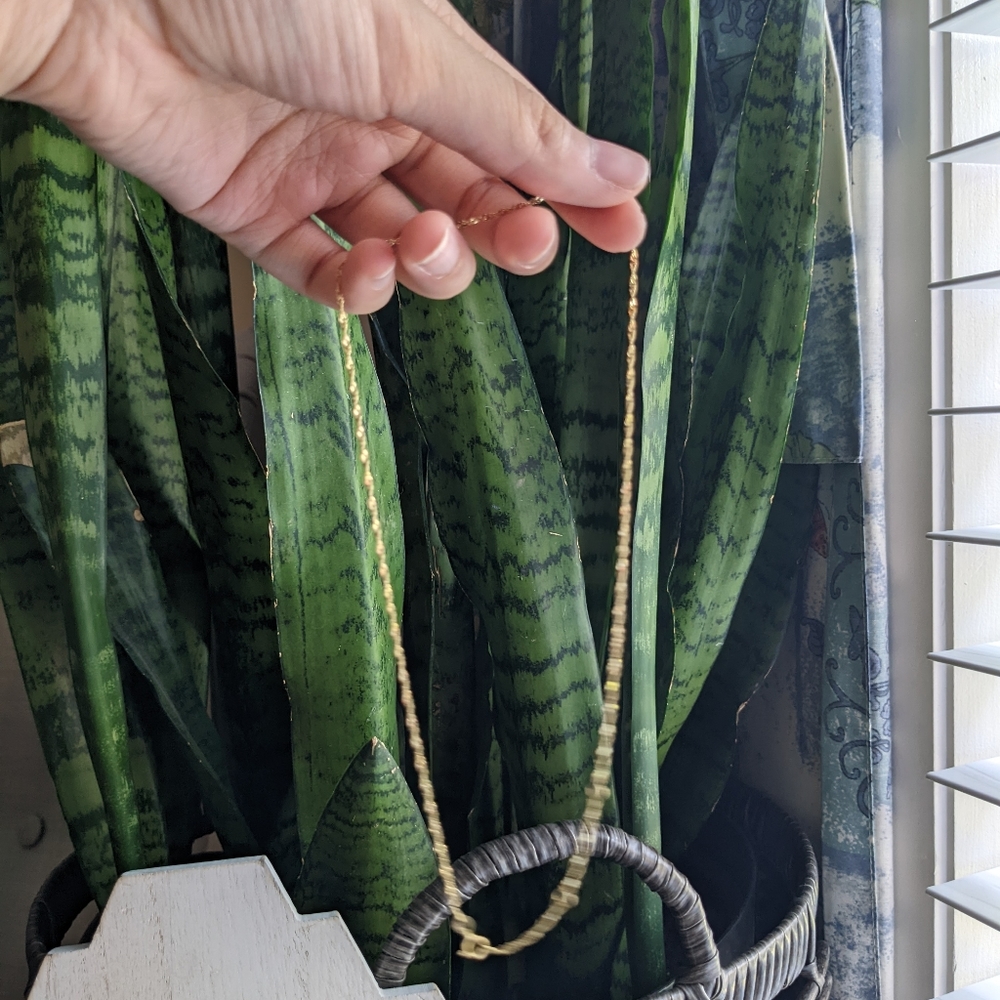 10K Solid Gold Singapore Chain Necklace "Weavers of Connection" necklace - Picture 5 of 17